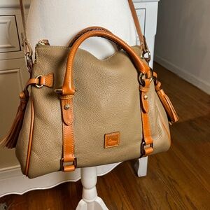 Dooney & Bourke Florentine Leather Satchel Small *Like New* Elephant